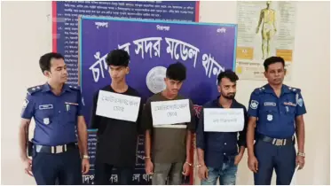 চাঁদপুরে চোরাই ৬ মোটরসাইকেল উদ্ধার, চক্রের ৩ সদস্য আটক