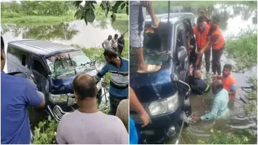 মাইক্রোবাস খালে পড়ে একই পরিবারের ৭ জন নিহত