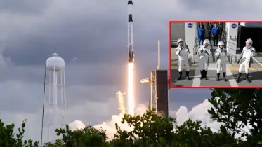 মাত্র ১৫ ঘণ্টায় স্পেসএক্স আন্তর্জাতিক মহাকাশ স্টেশনে পৌঁছে দিল চার নভোচারীকে!