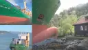 সাগর ছেড়ে বাড়ির উঠানে চলে এলো বিশাল পণ্যবাহী জাহাজ!