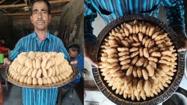 সিরিয়াল দিয়ে খেতে হয় মিন্নাতের বিখ্যাত  সন্দেশ 