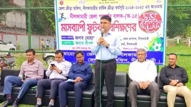 নীলফামারীতে মাসব্যাপী ফুটবল প্রশিক্ষণ উদ্বোধন