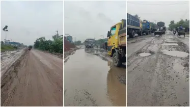 যশোর-খুলনা মহাসড়ক যেন এখন মরণ ফাঁদ