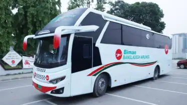 সৈয়দপুরে বিমান যাত্রীদের জন্য অত্যাধুনিক শীতাতপ নিয়ন্ত্রিত শাটল বাস সার্ভিস চালু