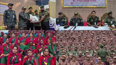 খাগড়াছড়িতে আনসার ও ভিডিপি সদস্যদের মাঝে ঈদ উপহার বিতরণ