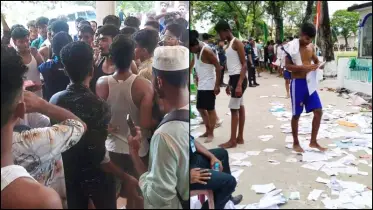 ঝালকাঠিতে কারারক্ষী নিয়োগ পরীক্ষায় অনিয়মের অভিযোগে বিক্ষোভ