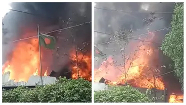 টঙ্গীর ঝুটের গোডাউনে আগুন, ব্যাপক ক্ষয়ক্ষতি