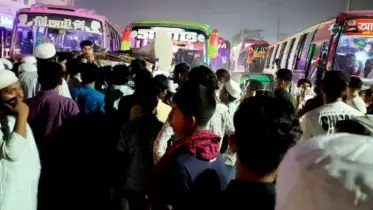 আওয়ামী লীগ নিষিদ্ধের দাবিতে টঙ্গীতে ঢাকা-ময়মনসিংহ মহাসড়ক অবরোধ