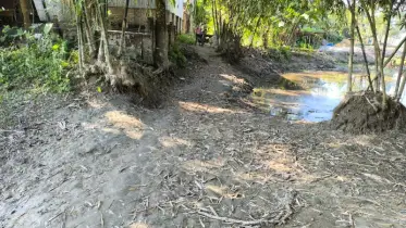রাস্তার করুণ অবস্থার কারণে ছেলেমেয়েদের বিয়ে দিতে পারছে না যে গ্রামের বাসিন্দারা