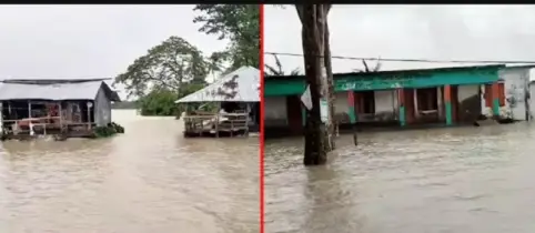 আজও দেশের বিভিন্ন স্থানে বৃষ্টি ও ঝড়ো হাওয়া বইছে,বাড়িঘরে ঢুকছে পানি