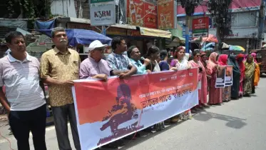 ‘ভাতের পাতে স্বস্তি ফেরাও’-চালের মূল্যবৃদ্ধি রুখতে রাজশাহীতে ৫দফা দাবি