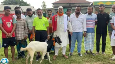 রামকৃষ্ণদীর মাঠে ফুটবল উল্লাস–খাসি পুরস্কারে,মাদকমুক্ত সমাজ বদলের ডাক