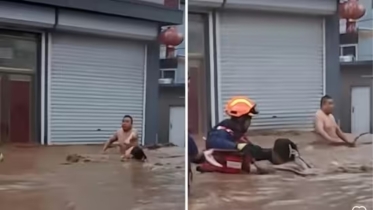 বন্যায় ডুবে যাচ্ছিলেন স্বামী-স্ত্রী, চিৎকার করে বললেন: ‘আমার স্ত্রীকে আগে বাঁচান’