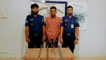 আখাউড়ায় সংঘবদ্ধ ডাকাতির প্রস্তুতিকালে অস্ত্রসহ ডাকাত গ্রেপ্তার