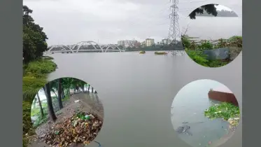 ময়লা ও দুর্গন্ধের জন্য দিনে দিনে হারাচ্ছে হাতিরঝিলের সৌন্দর্য