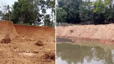 চট্টগ্রামে চেয়ারম্যানের নির্দেশে পাহাড় কেটে পুকুর ভরাট
