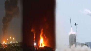 আবারও ইরানের ক্ষেপণাস্ত্র হামলা, জ্বলছে ইসরায়েল!