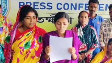 ১০টি অসহায় পরিবারের  ভিটাবাড়ি জবরদখল চেষ্টার প্রতিবাদে সংবাদ সম্মেলন