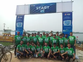 বালু উত্তোলন বন্ধ ও নদী দূষণ রোধে ম্যাগনা সুইম প্রতিযোগিতা অনুষ্ঠিত