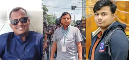 মুক্ত গণমাধ্যম মঞ্চের সভাপতি শিমুল পারভেজ, সম্পাদক আবদুর রহিম