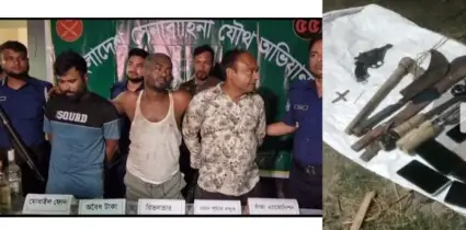 সেনা অভিযানে সন্ত্রাসী গ্রেনেড বাবুর সামরিক শাখা প্রধান কালা তুহিনসহ গ্রেফতার ৩, গোলাবারুদ উদ্ধার