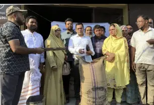 সাপাহারে সরকারিভাবে বোরো ধান সংগ্রহের উদ্বোধন