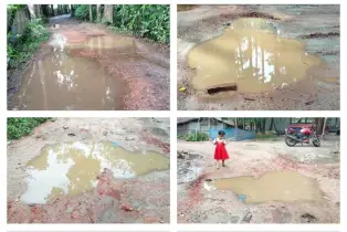 বাকেরগঞ্জে সংস্কারের অভাবে পৌরসভার পাঁচটি সড়কে যানবাহন চলাচল বন্ধ