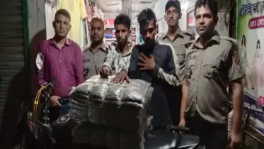 নান্দাইলে ২২ কেজি ৫০০ গ্রাম গাজা সহ দুই কারবারি গ্রেফতার