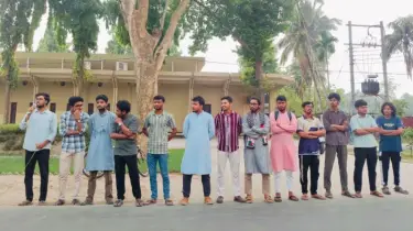 ঢাবি শিক্ষার্থী সাম্য হত্যার প্রতিবাদে রাবিতে বিক্ষোভ