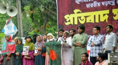শাহবাগে ভারতীয় আগ্রাসন বিরোধী সমাবেশ, জুলাই ঐক্যের সঙ্গে এক মঞ্চে বিএনপি জামায়াত ও এনসিপি