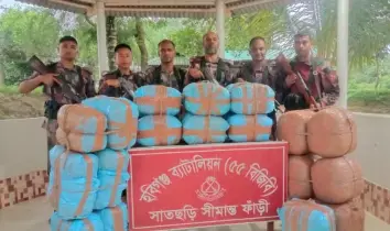 বিজিবির টানা ৫ অভিযানে ৮ লাখ টাকার মাদক ও চোরাচালানি পণ্য জব্দ