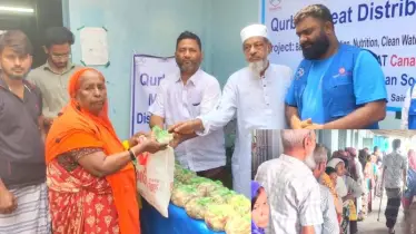 সৈয়দপুরে ২৮০০ অস্বচ্ছল পরিবারকে কোরবানির মাংস বিতরণ