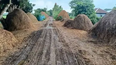ভাঙ্গুড়া-নওগাঁ সড়কে কাজ ফেলে রেখেছেন ঠিকাদার, প্রাণ গেল বাবা-ছেলের