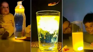 অন্ধকারে জ্বলছে সোনালি আলো