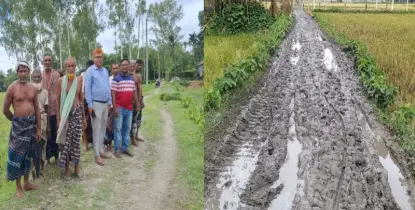 জনকন্ঠে সংবাদ প্রকাশের পর সড়ক পরিদর্শন করলেন উপজেলা প্রকৌশলী