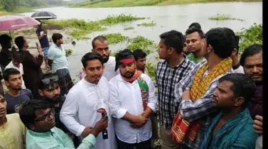 চুয়াডাঙ্গা সীমান্তে বিএসএফের গুলিতে নিহত ইব্রাহীমের বাড়িতে এনসিপি নেতারা