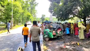 কাভার্ডভ্যান-সিএনজি সংঘর্ষে একই পরিবারের ৩ জনসহ নিহত ৫