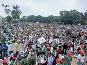 দৈনিক বাংলা-কারওয়ান বাজার-কাটাবন পর্যন্ত ছড়িয়েছে জামায়াতের জাতীয় সমাবেশ