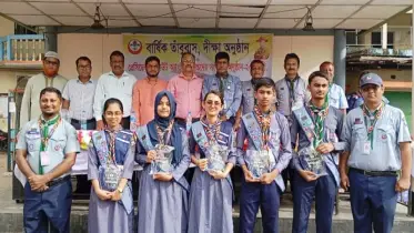 মীরসরাইয়ে প্রেসিডেন্ট’স স্কাউট অ্যাওয়ার্ডপ্রাপ্ত ৭ শিক্ষার্থীকে সংবর্ধনা