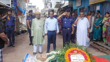 কেশবপুর ডিগ্রি কলেজের শিক্ষক মুক্তিযোদ্ধা অসিত মোদককে রাষ্ট্রীয় মর্যাদায় বিদায়