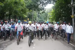 জুলাই গণঅভ্যুত্থান উপলক্ষে ডিএসসিসির ব্যতিক্রমী সাইকেল র‍্যালি অনুষ্ঠিত