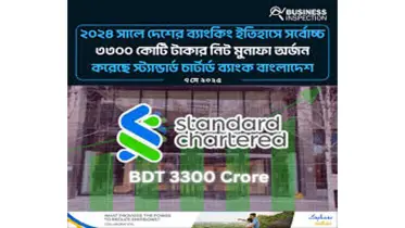 স্ট্যান্ডার্ড চার্টার্ড ব্যাংকের মুনাফা ৩৩০০ কোটি টাকা