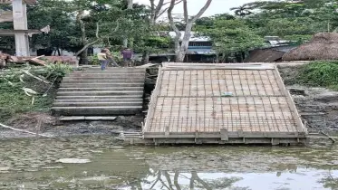 বাউফলে এডিপির প্রকল্পে নয়ছয়: ঘাটলার পাশে ঘাটলা নির্মাণ! 