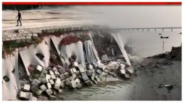 শতকোটির বাঁধের একাংশ নদীগর্ভে বিলীন, ভাঙন ঝুঁকিতে সেতু এলাকা-সেনানিবাস