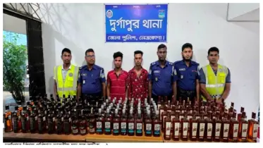 বিপুল পরিমাণ ভারতীয় মদসহ আটক ২