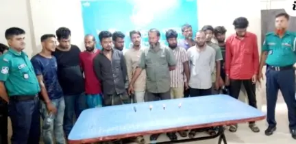 টঙ্গীতে ছিনতাই ও নানা অপরাধে জড়িত ২৮ কিশোর-যুবক গ্রেপ্তার