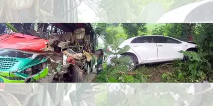 গোপালগঞ্জে ৬ যানবাহনের সংঘর্ষে পুলিশ সদস্যসহ নিহত ২, আহত ১৬