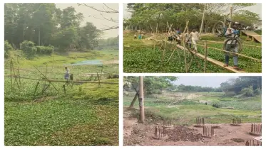 সেতুর কাজ ফেলে লাপাত্তা ঠিকাদার, ভোগান্তিতে ৫ ইউনিয়নের হাজারো মানুষ