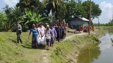 মাছের ঘের থেকে নিখোঁজ নারীর লাশ উদ্ধার 