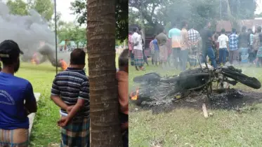 নালিতাবাড়ীর নন্নী-পোড়াগাঁও মৈত্রী কলেজে শিক্ষার্থীদের সংঘর্ষ, মোটরসাইক